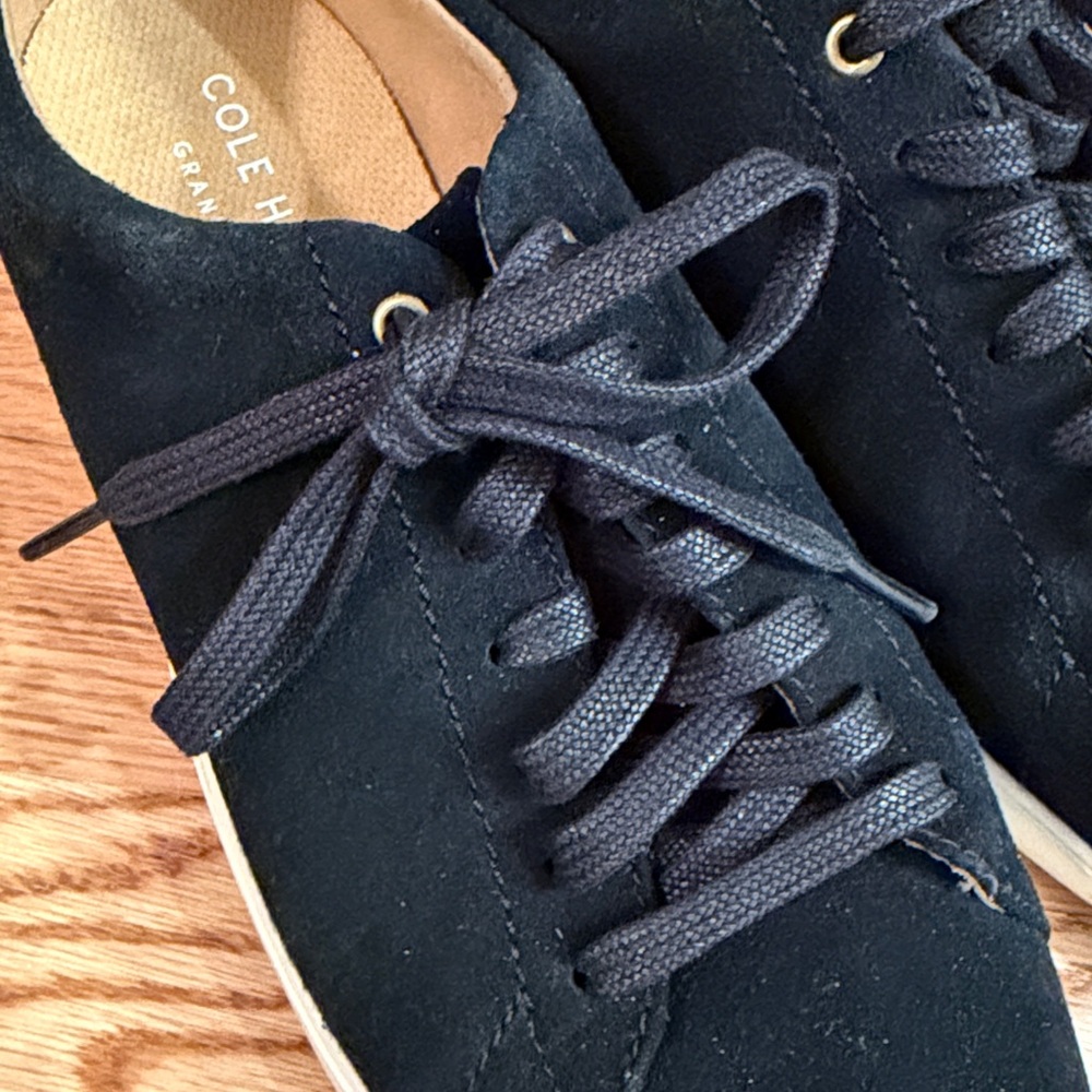 COLE HAAN Grand OS Black Suede 9.5 lace up - Picture 7 of 7